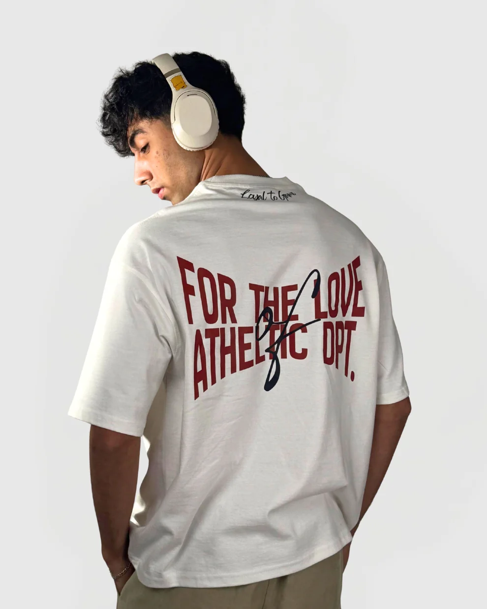 Athletic Dpt (White) - Oversized Tee - Image 3