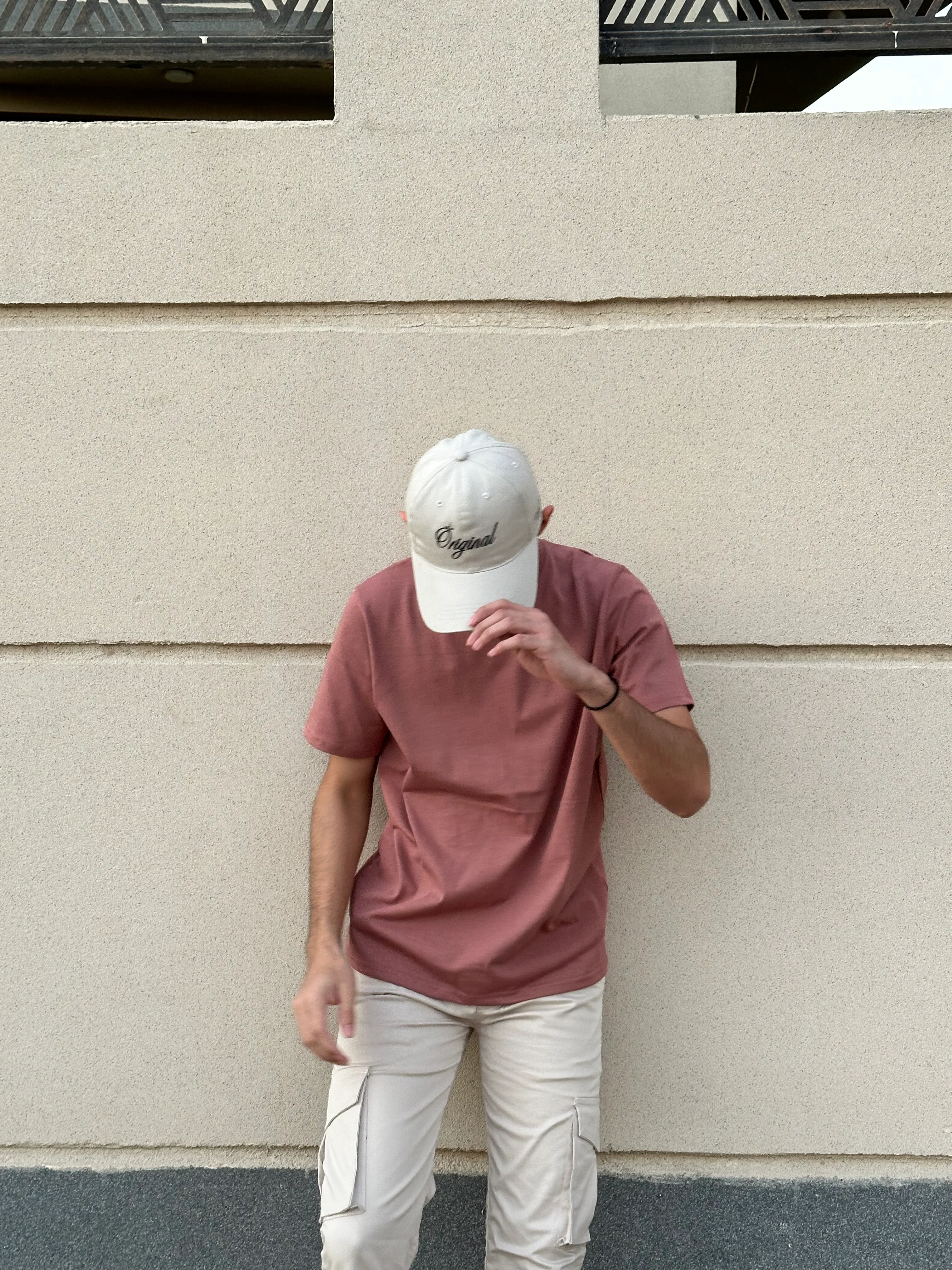 Beige Cap with Óriginal (Black) Embroidery - Image 5