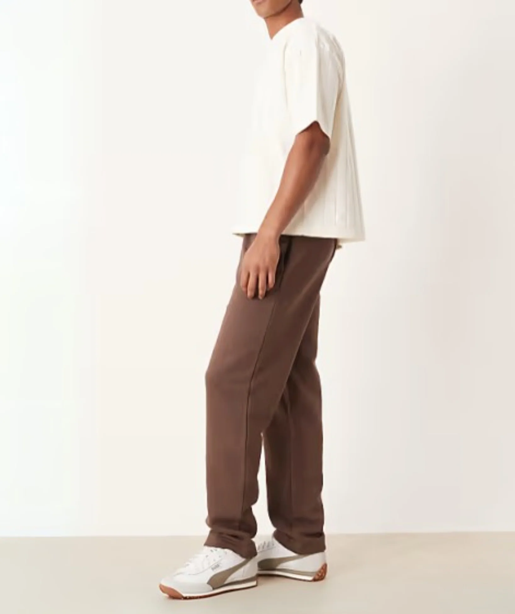 Brown Straight-Leg Sweatpants - Image 2