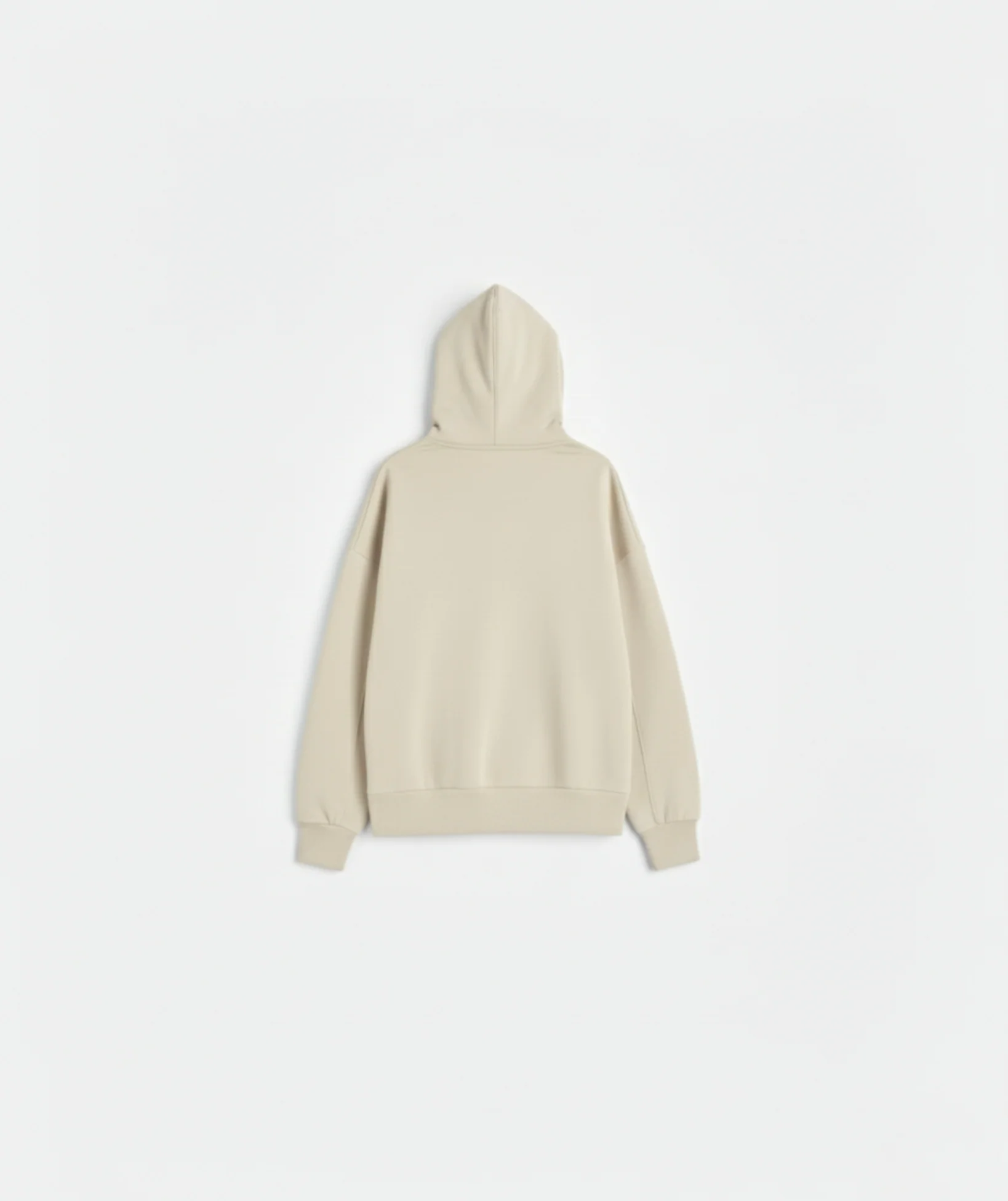 Cream Heavyweight Oversized Zip Hoodie - Image 5