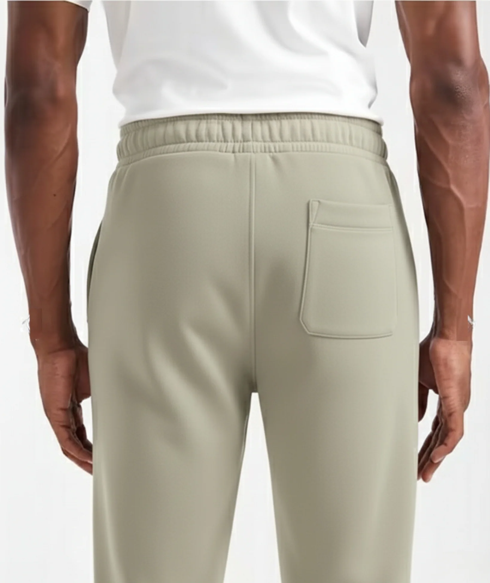 Light Olive Straight-Leg Sweatpants - Image 3