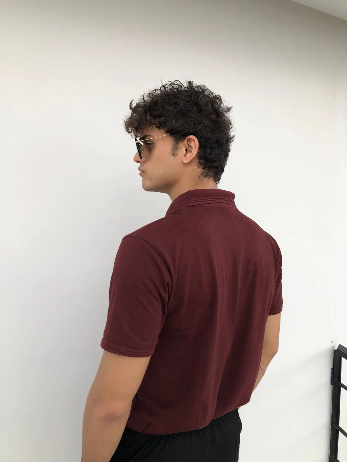 Pique Maroon Polo - Image 3